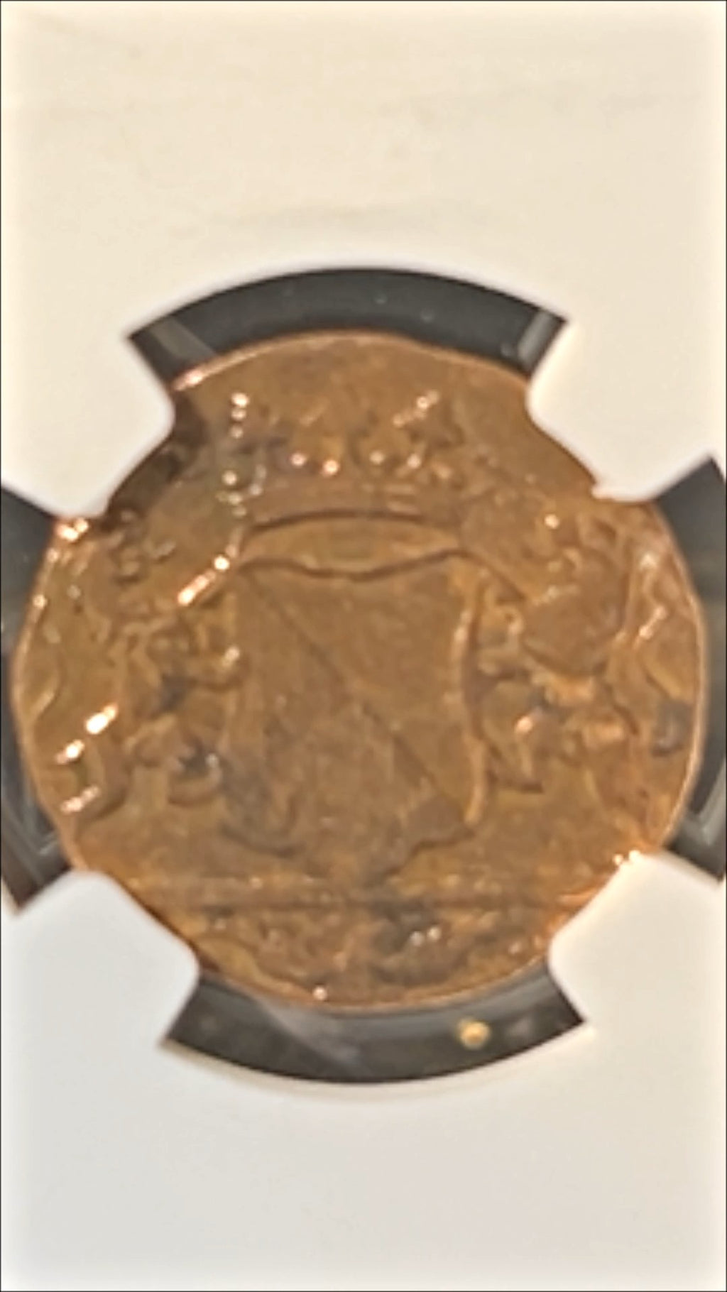 1790 VOC N.E. Indies Duit New York Penny - NGC Genuine