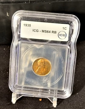 1935 Lincoln Wheat Cent ICG MS64 RB