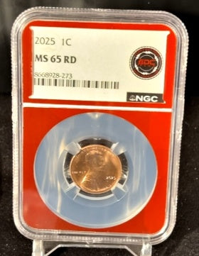 2025 Lincoln Cent Red Designation MS 65 RD