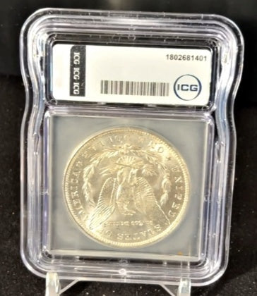 1885-O Morgan Silver Dollar ICG MS62