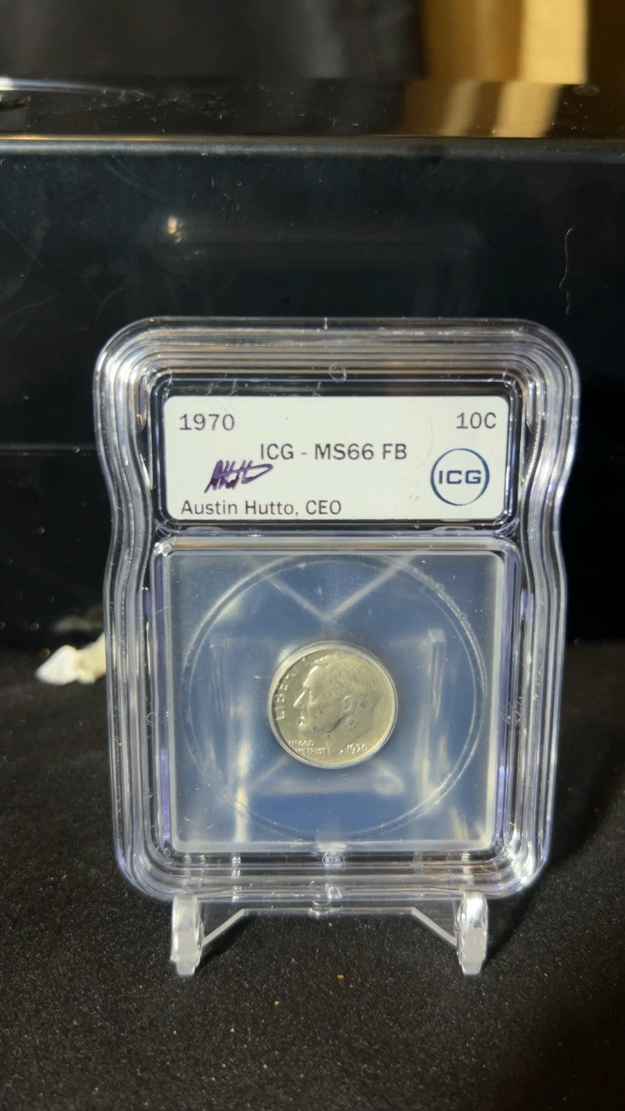 1970 NO S ROOSEVELT DIME ICG MS66 FB. 1 of Only 17 coins at this grade.