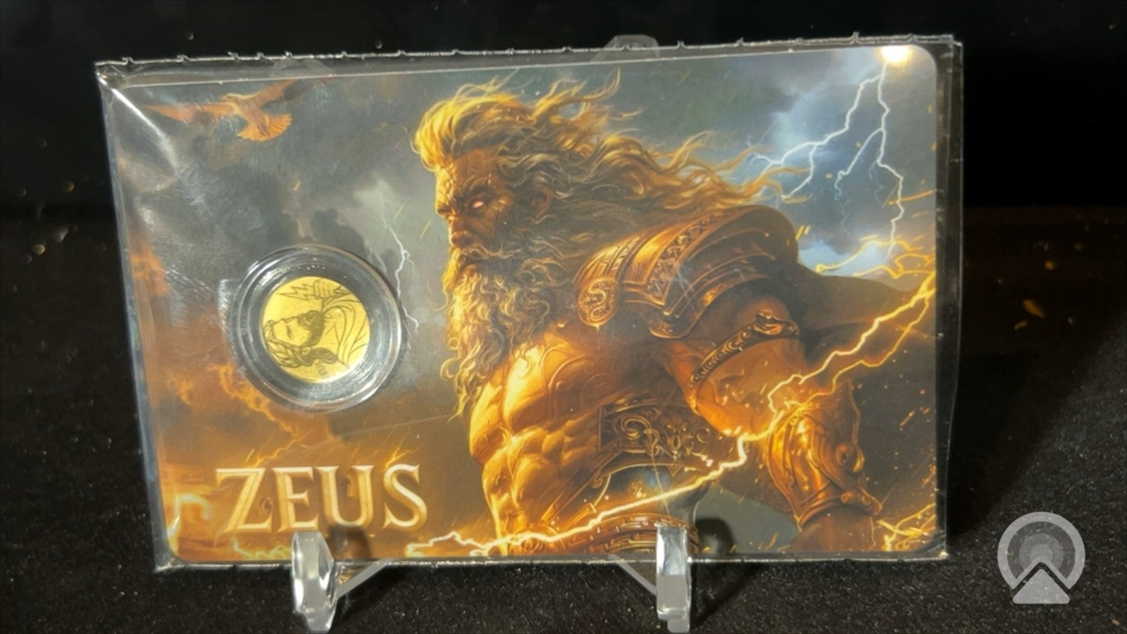 ⚡️2025 Niue Greek Mythology – Zeus 1/1000 oz Gold Coin in Card