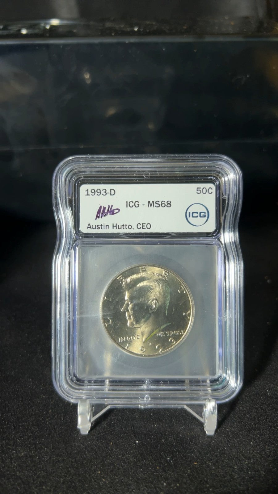 1993-D Kennedy Half Dollar IGC MS68 Greysheet $1400-$1750