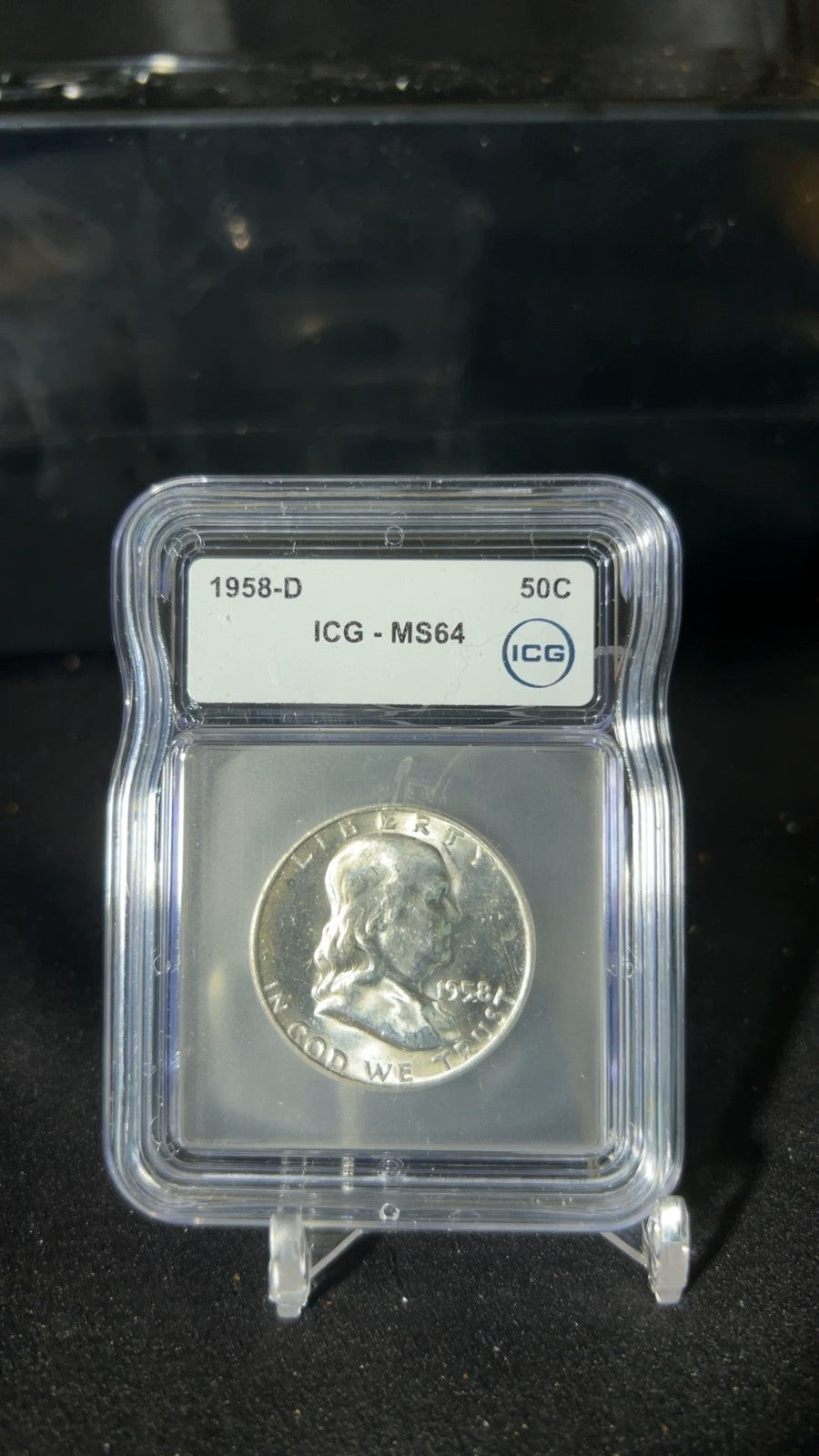 1958-D Franklin Half Dollar MS64 ICG