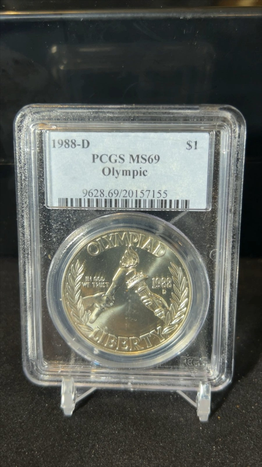 1988-D PCGS MS69 Olympic Silver Silver Modern Commemorative Dollar
