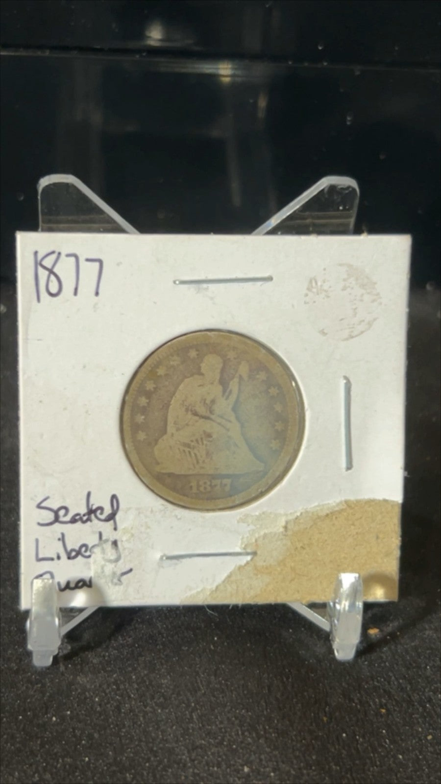 1877 Seated Liberty Quarter Silver 