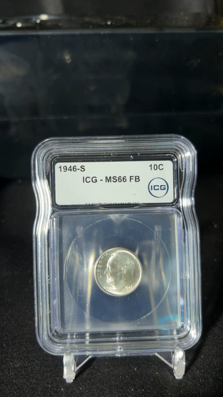 1946-S Roosevelt Dime MS66 FB ICG