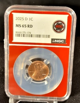 2025-D Lincoln Cent First Day of Issue MS 65 RD