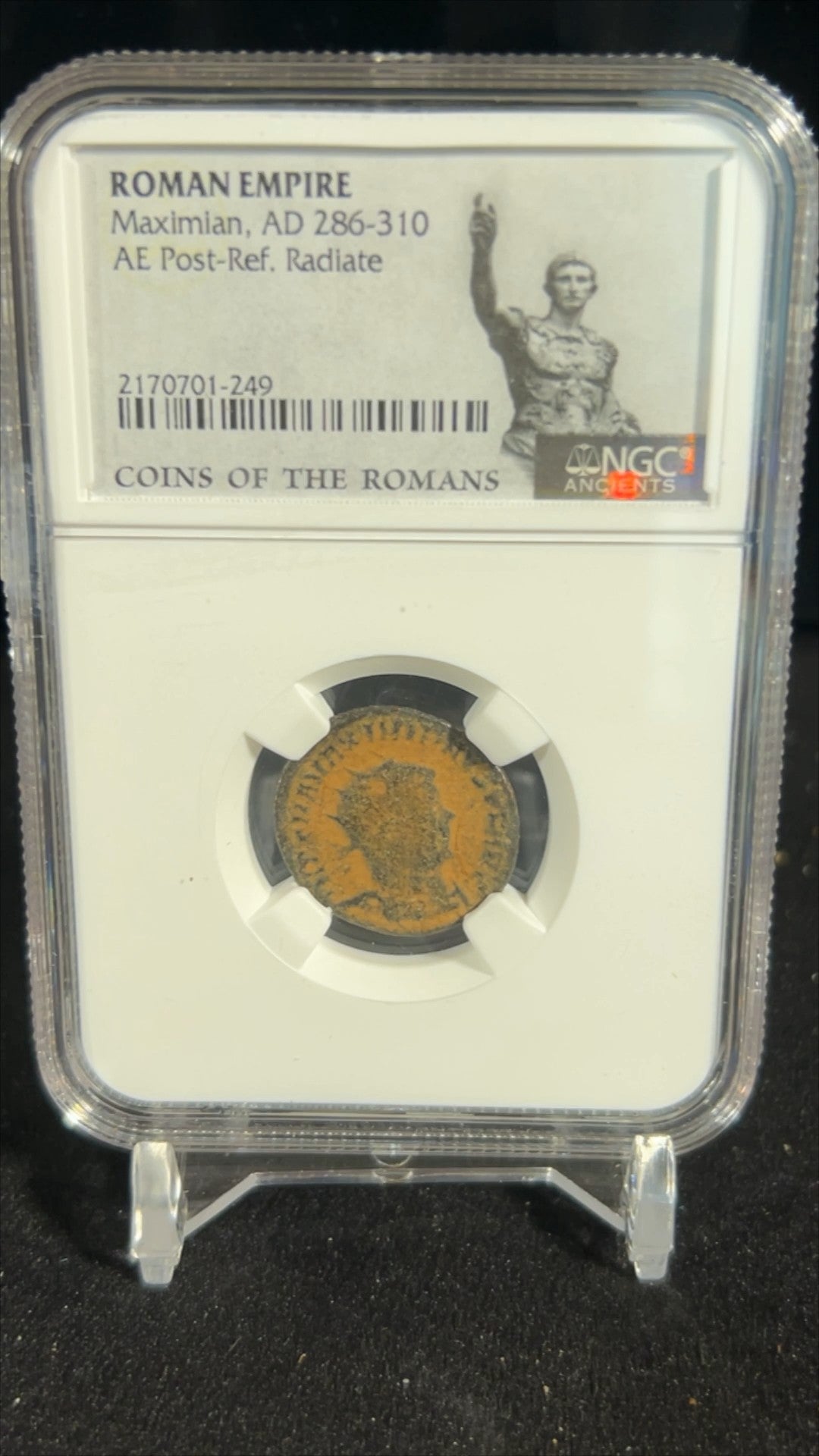 Roman Empire – Maximian AE Post-Reform Radiate (AD 286–310) – NGC Certified – Ancient Bronze Coin