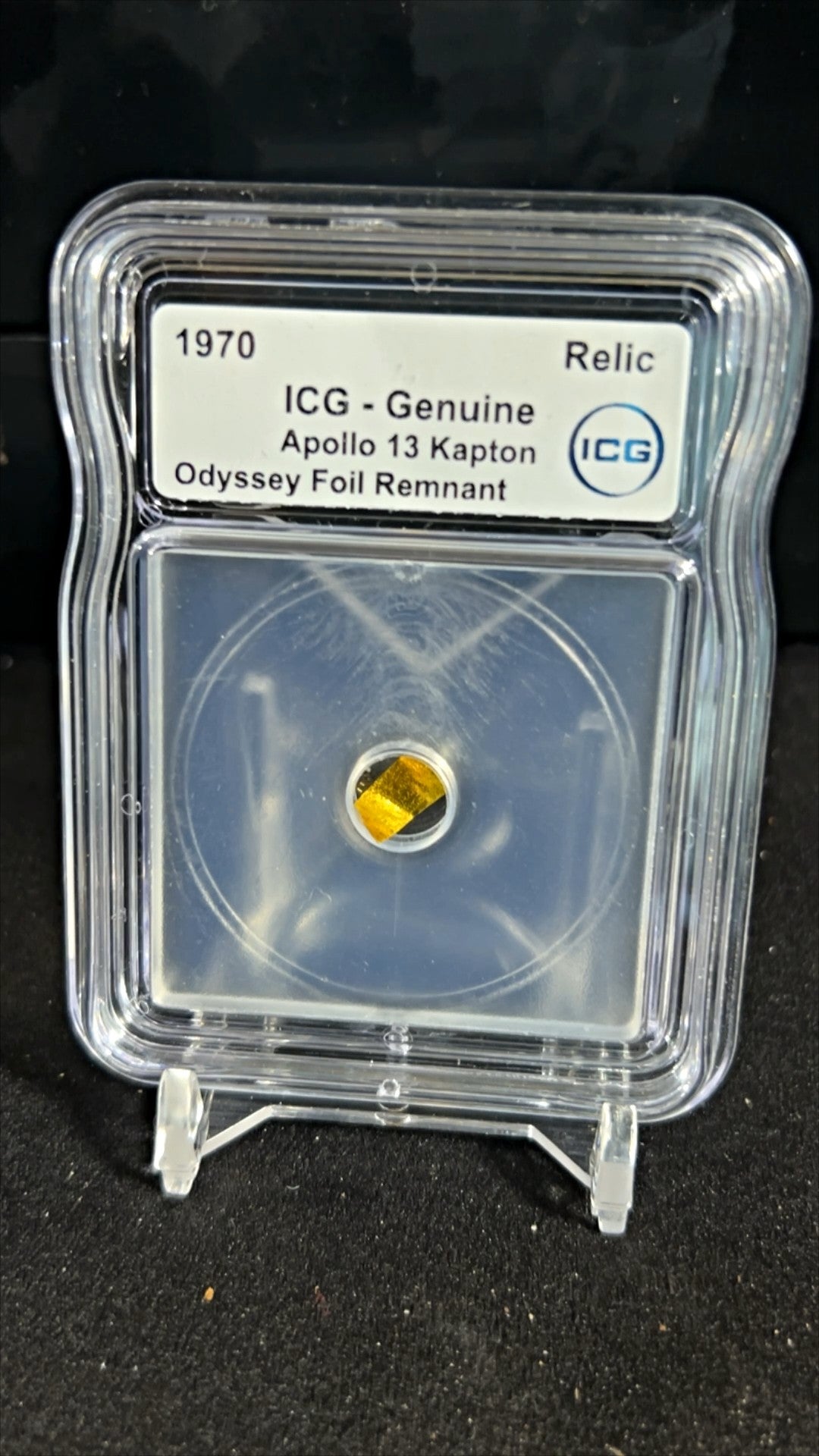 1970 Apollo 13 Kapton Foil – ICG Certified Genuine Relic – Odyssey Spacecraft Fragment