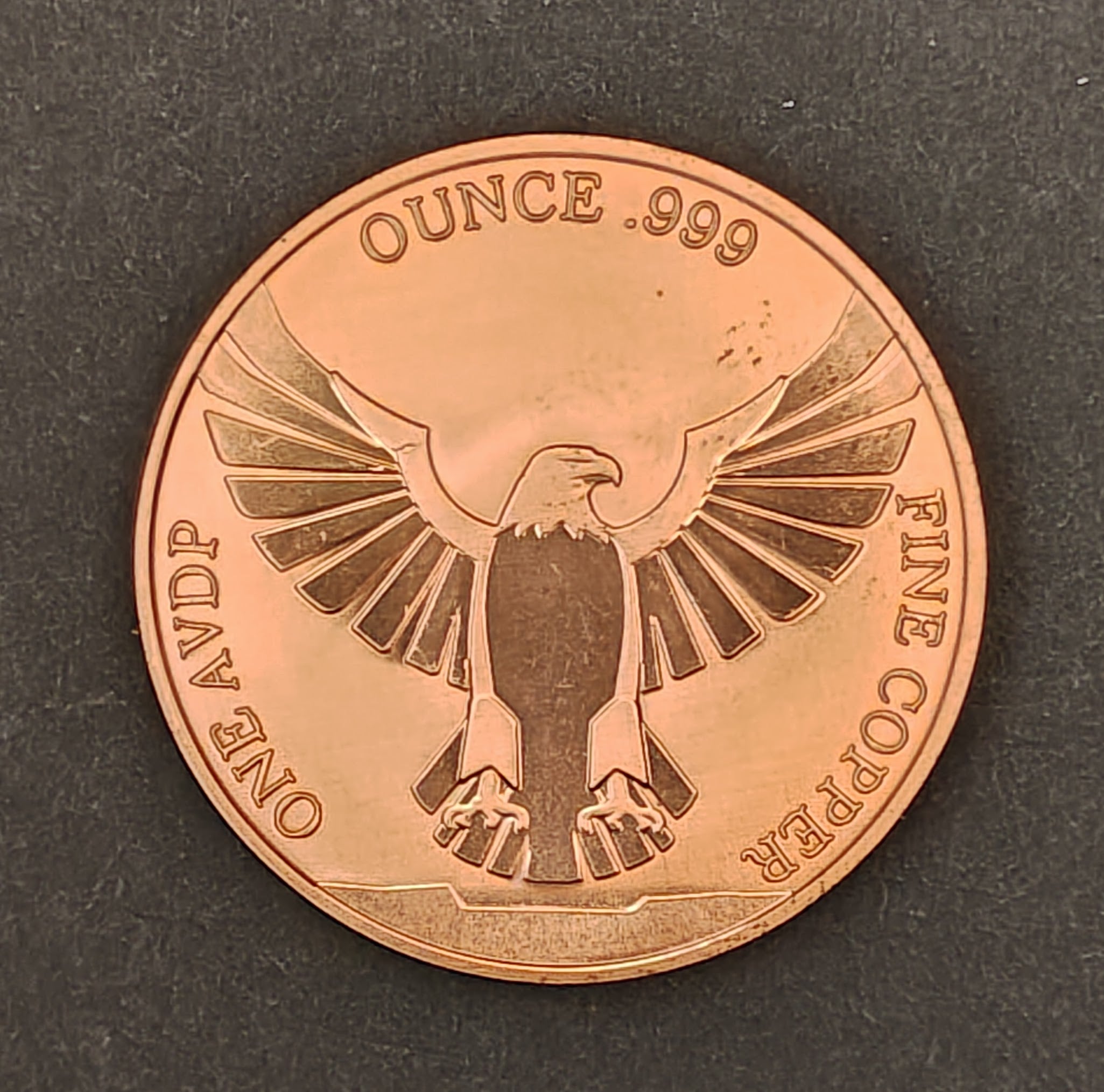 Colorized American Eagle Usa Flag Independence 10z Copper Coin