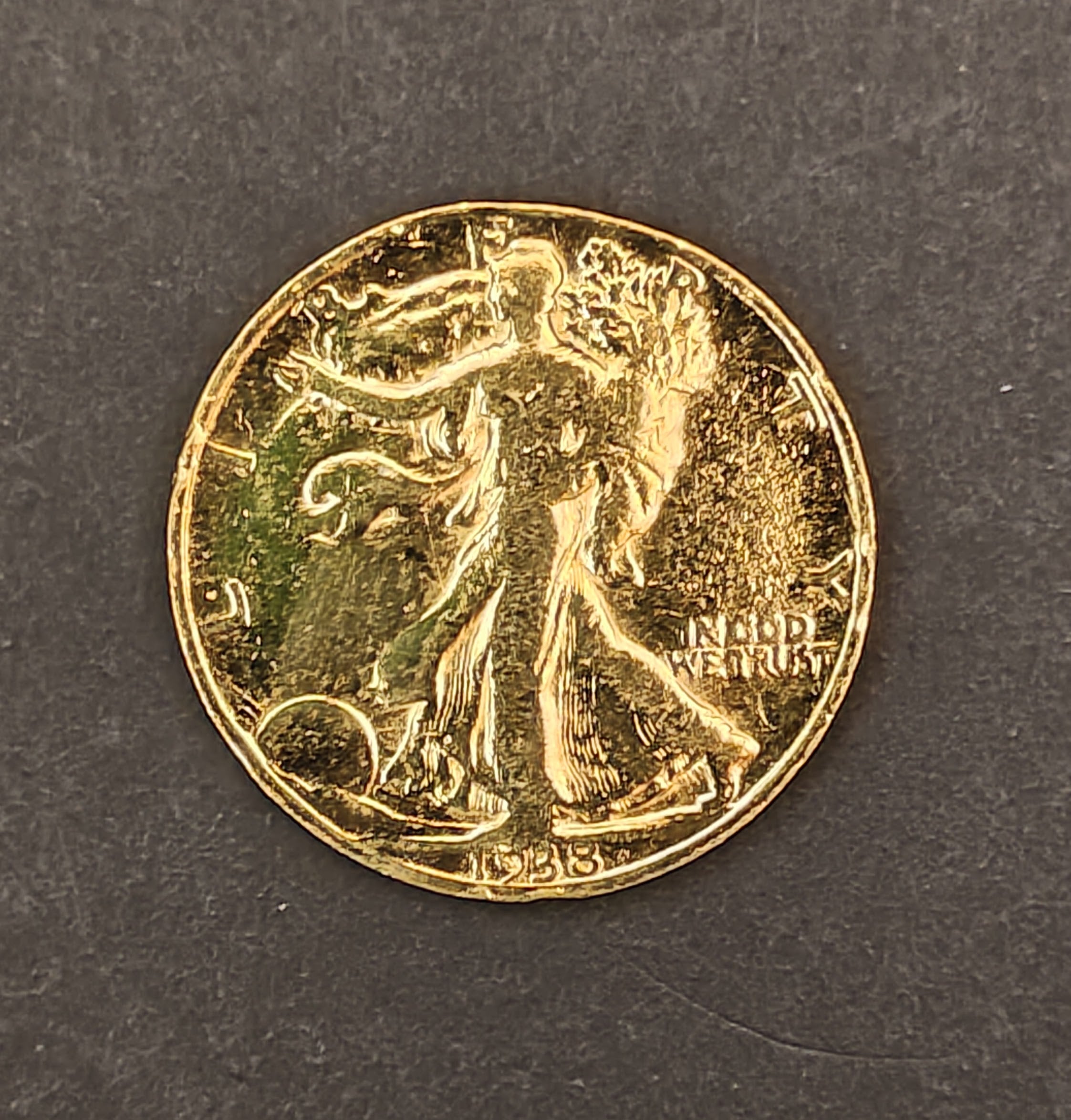 1938 Walking Liberty Half Dollar – Gold-Plated Collector Edition