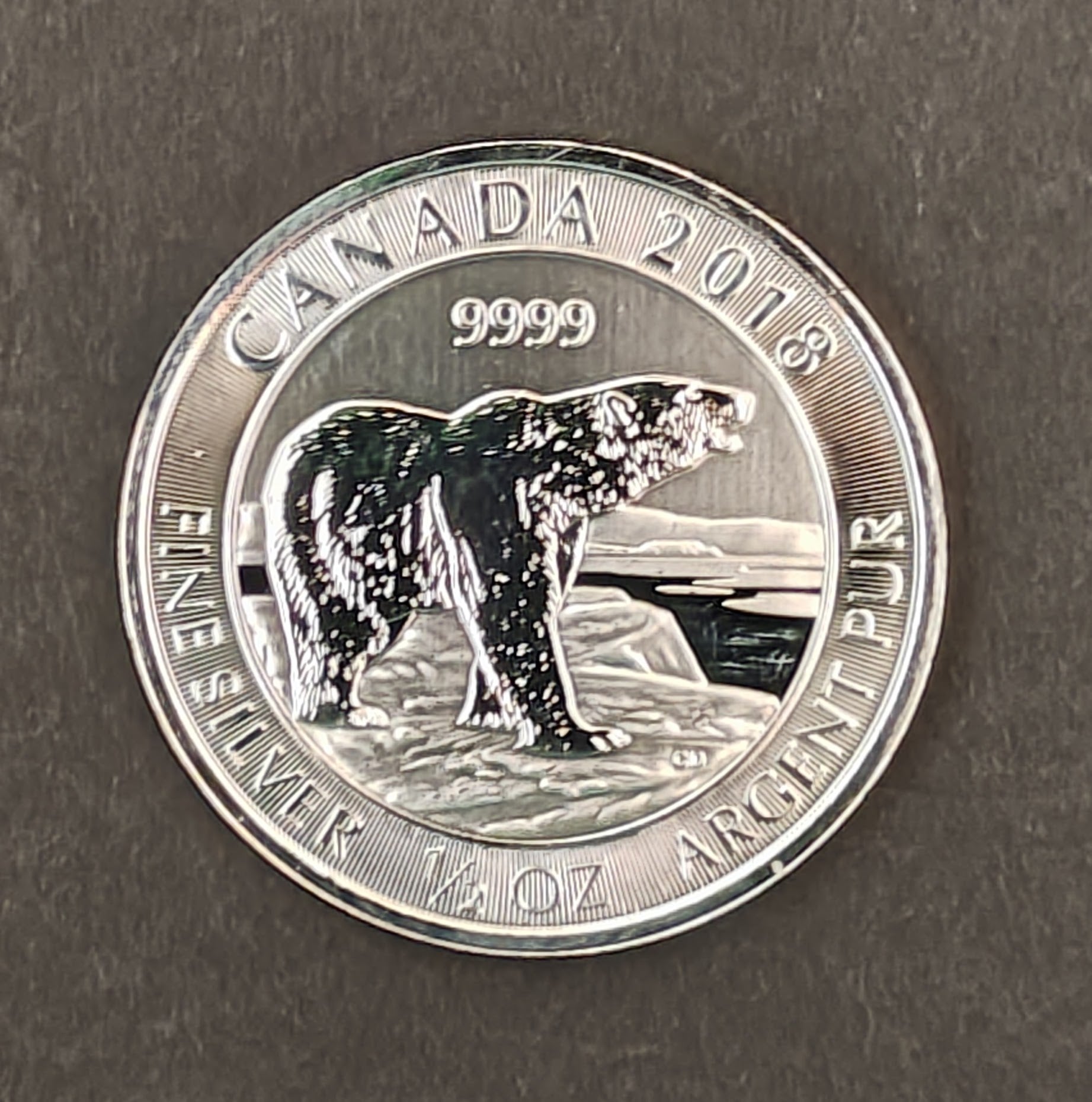2018 Canada $2 1/2oz "Polar Bear" .9999 Fine Silver Brilliant Uncirculated Coin