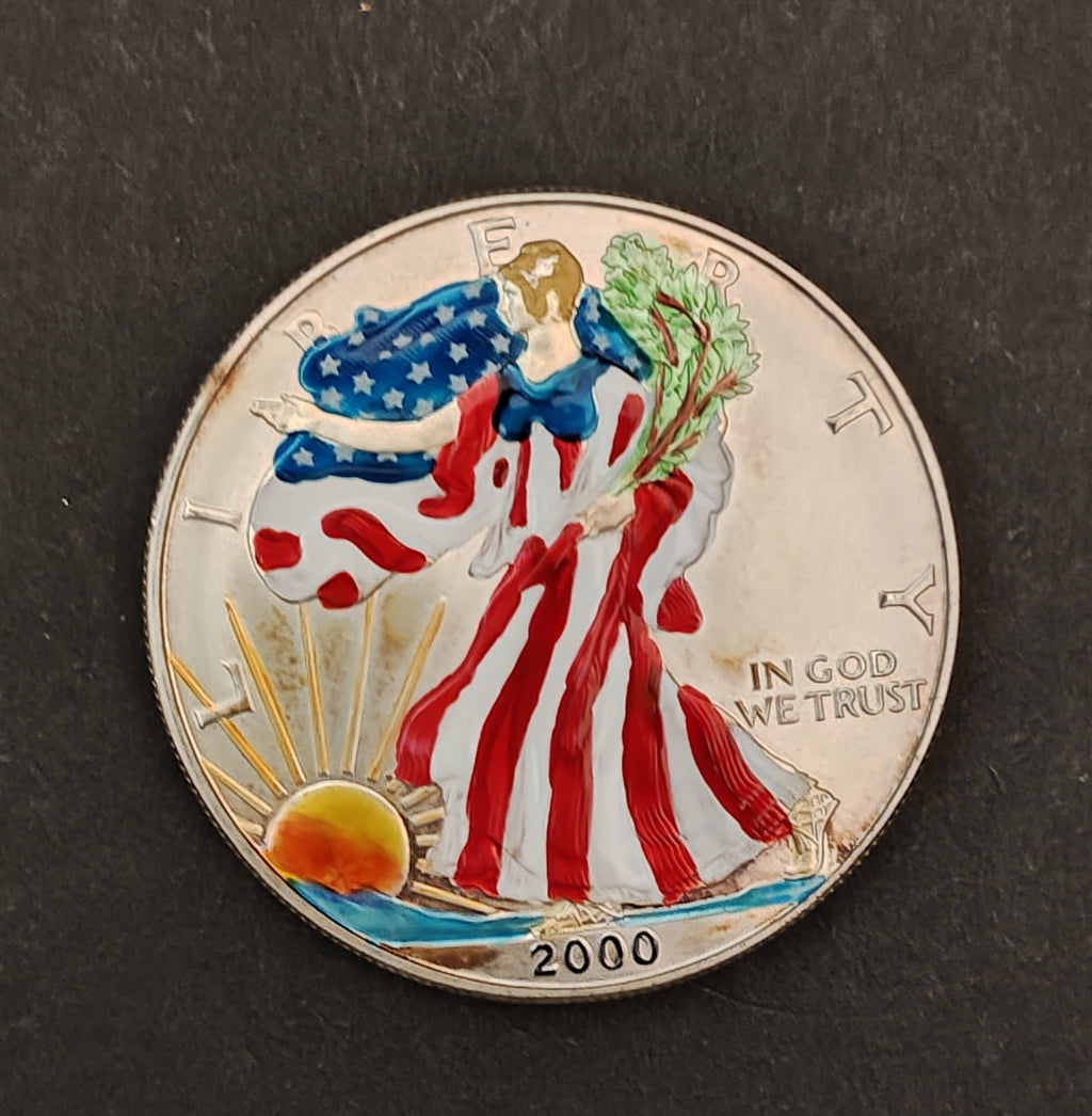 2000 American Silver Eagle – Colorized 1 oz .999 Fine Silver