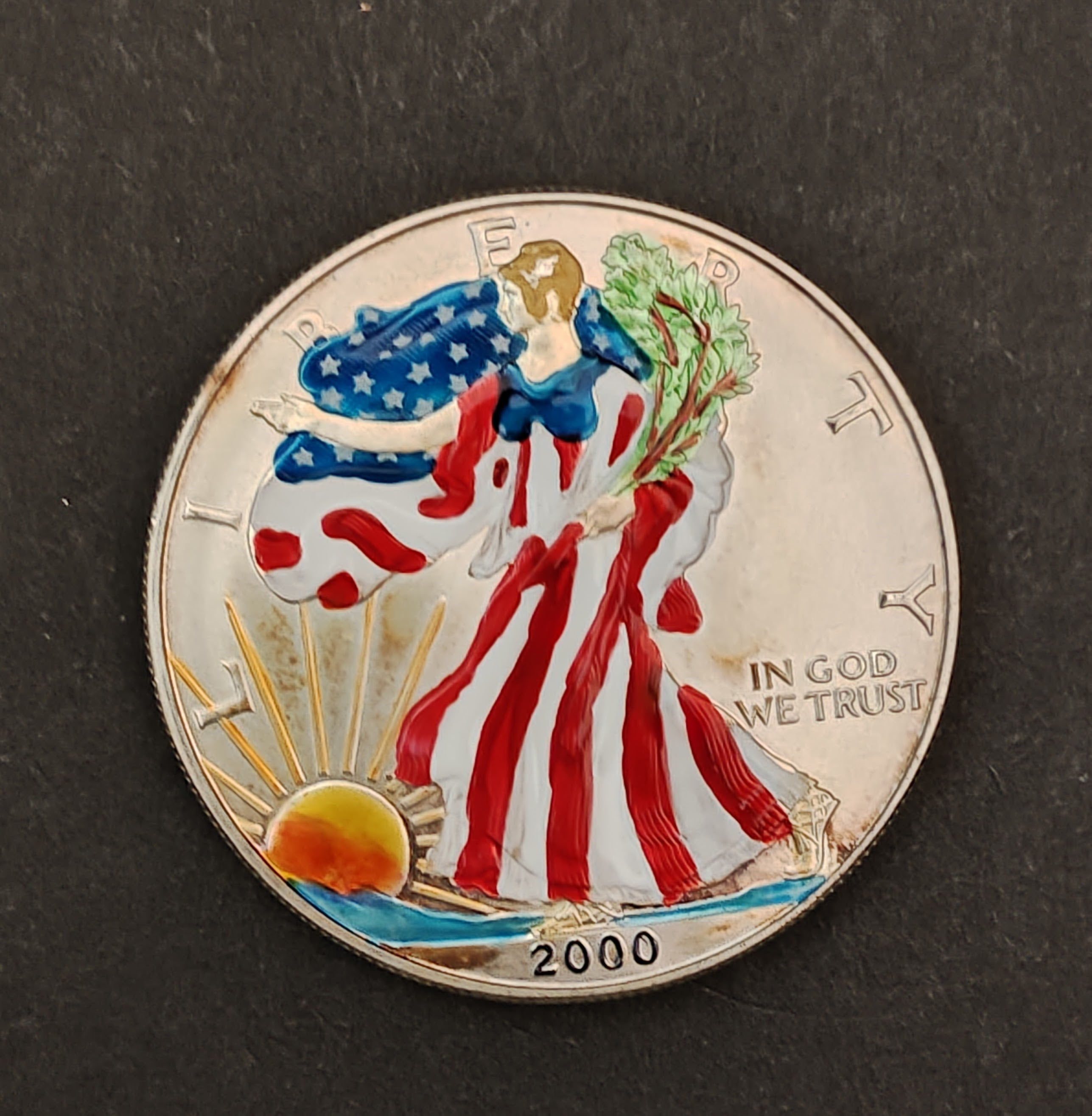 2000 American Silver Eagle – Colorized 1 oz .999 Fine Silver