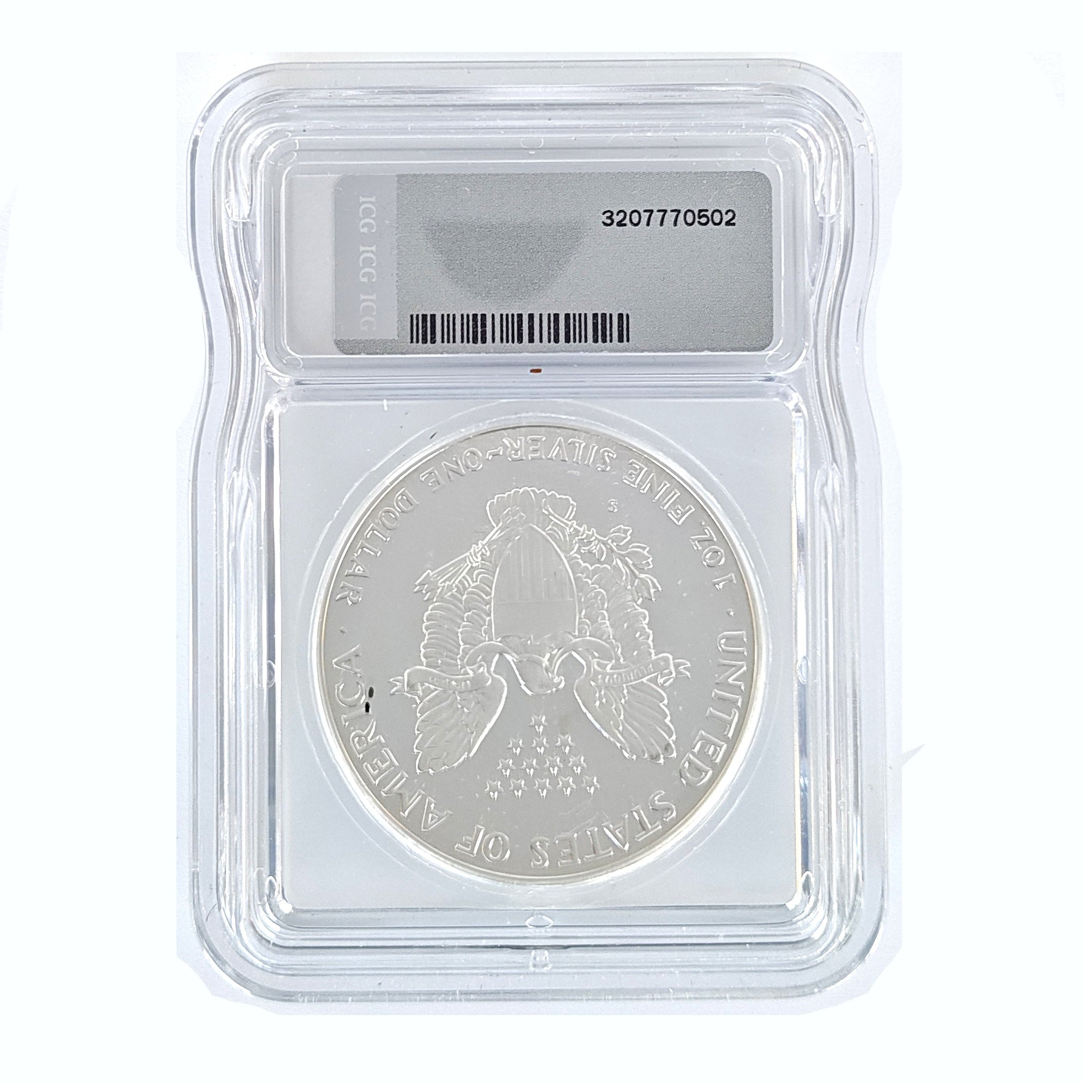 1990-S Proof Silver Eagle – ICG Black Label PR70 DCAM (1 of 249 Signed by Austin Hutto)