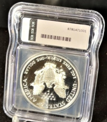 1997-P Silver Eagle PR70 DCAM - Black Label