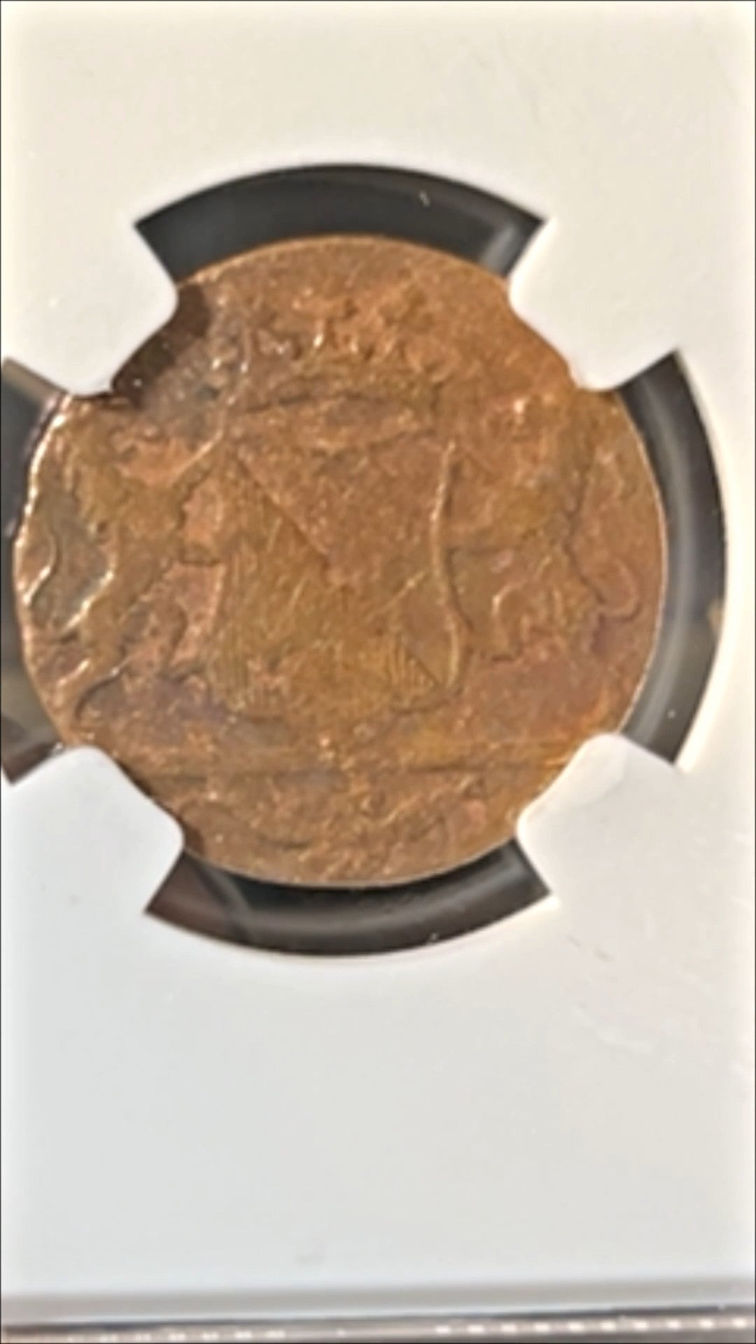 1790 VOC N.E. Indies Duit New York Penny - NGC Genuine