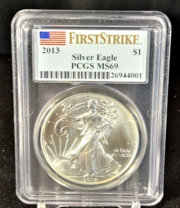 2013 American Silver Eagle – PCGS MS69 – First Day of Issue