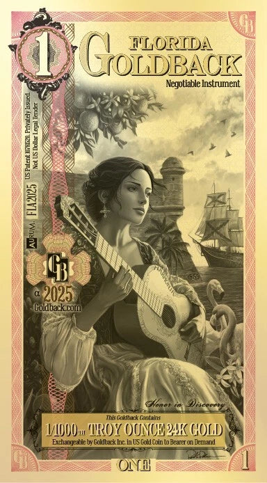 2025 Florida 1 Goldback *ALPHA SERIES* (Harmonia, Harmony)