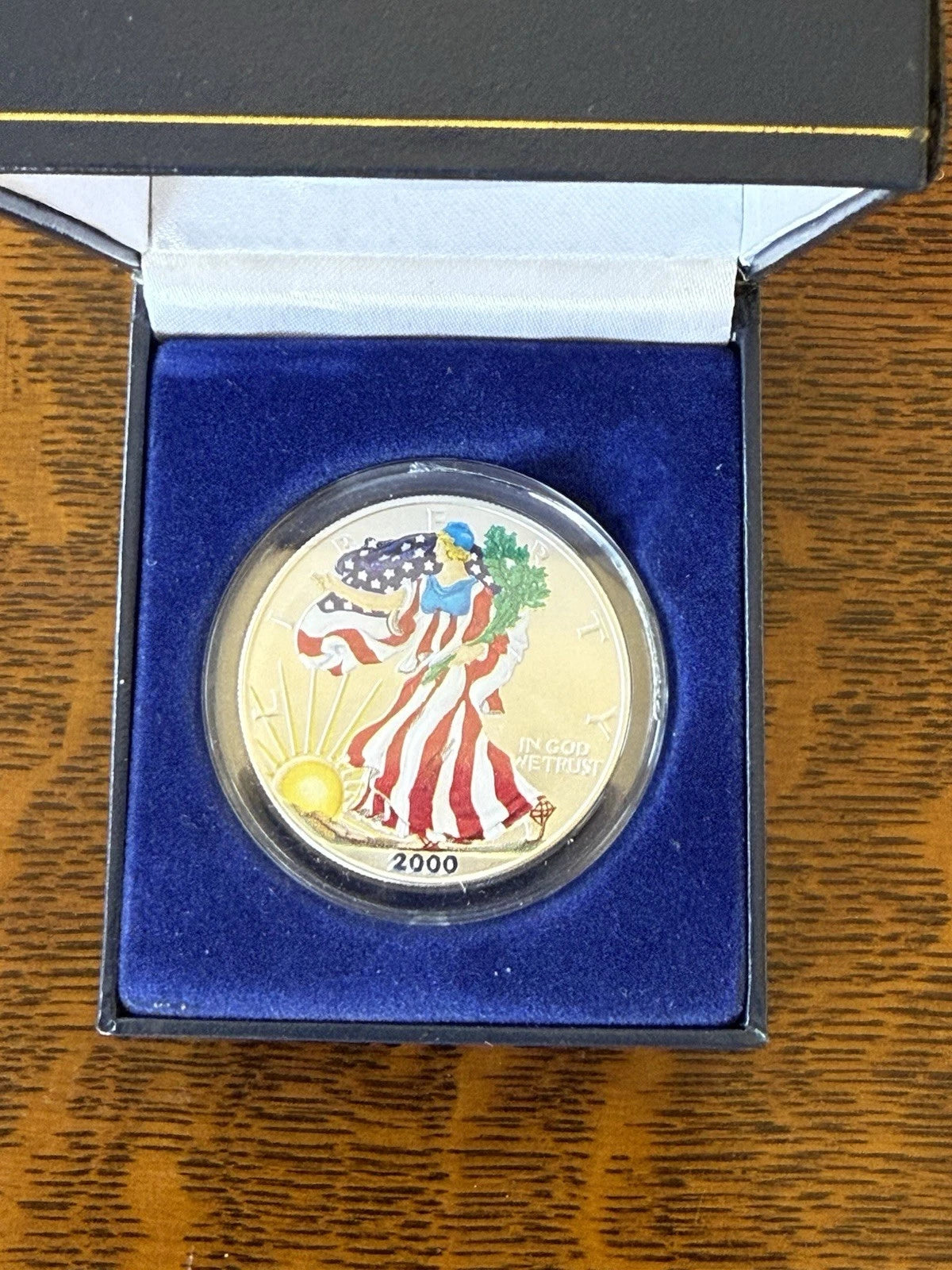 2000 colorized silver eagle
